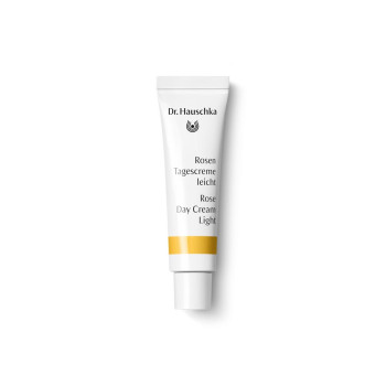 Dr. Hauschka Rozencrème Light miniatuurverpakking 5 ml: harmoniserende, verzachtende gezichtsverzorging